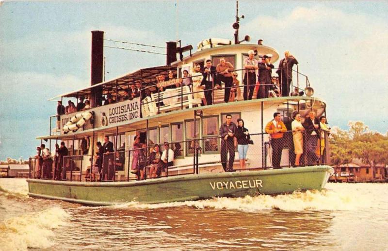 New Orleans Louisiana boat Voyager Canal St to LaFitte antique pc ZA440342