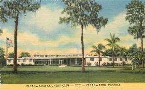 Clearwater Country Club 1930s postcard Florida linen Teich 12565