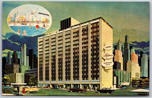 Vtg New York City NY Loew's Midtown Motor Inn Hotel 1960s View Postcard