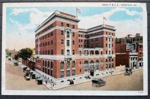 Vintage Postcard 1916 Navy Y.M.C.A. Norfolk Virginia