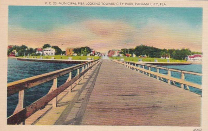 Florida Panama City Municipal Pier Looking Toward City Park