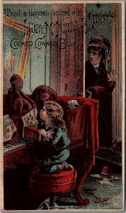 1880s LIBBY Mc NEILL & LIBBY'S COOKED CORNED BEEF MONKEYS CHILD TRADE CARD 26-77