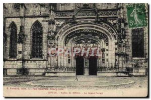 Old Postcard Bourg Central Church Street Broi The Grand Portal
