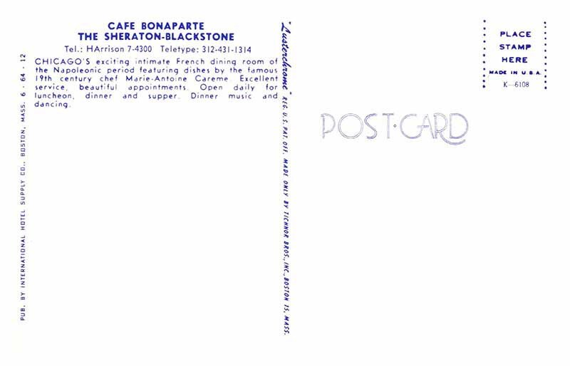Postcard RESTAURANT SCENE Chicago Illinois IL AR3016