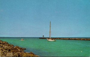 Florida Venice The Gulf Of Mexico Seen From The Jetties At Tarpon Center