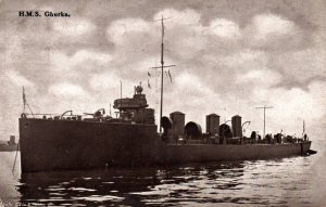 British Royal Navy HMS Ghurka c.1910 WWI RPPC Vintage Postcard