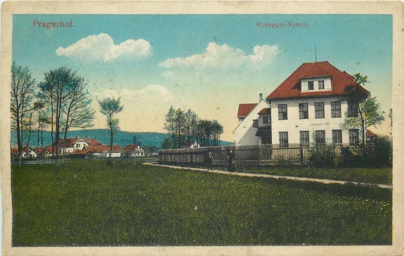 Slovenia Pragerhof 1915 Rosegger-Schule school postcard censure cancel