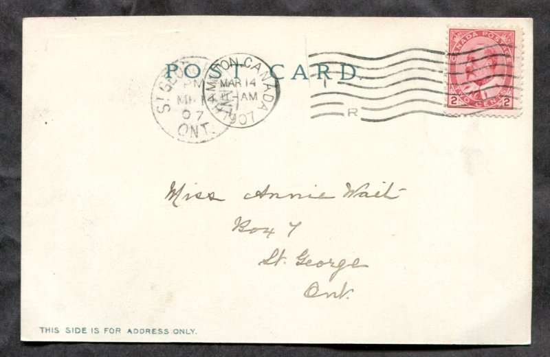 dc963 - HAMILTON Bermuda 1907 Post Office Postcard