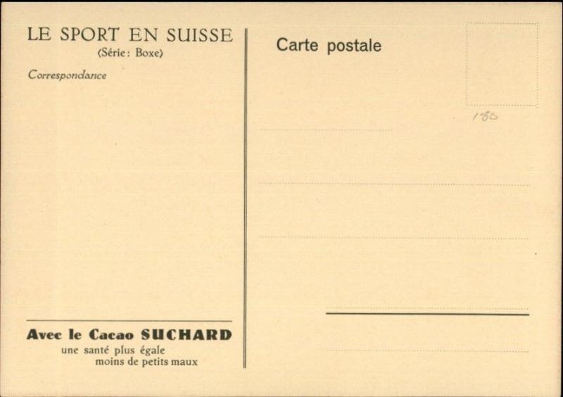 Suisse Swiss Boxing Caricatures Boxers Chocolats Suchard Set 6 Postcards gfz