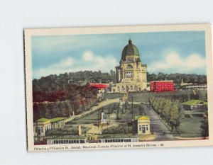 Postcard Pilgrims at St. Josephs Shrine Montreal Canada