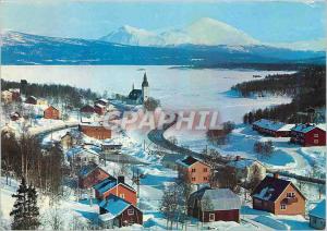 Postcard Modern Tarnaby word Ryfjallet Lappland Sweden