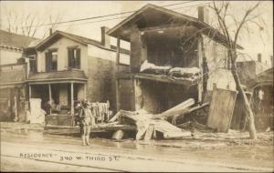 Dayton OH West Third St. Flood Damage 1913 Real Photo Postcard