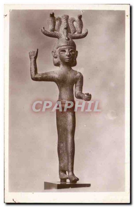 Old Postcard Paris Louvre Bronze Egyptian-style Phoenician from Fagra