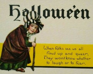 Halloween Postcard Nash Series H 425 When Folks See Us All Fixed Up