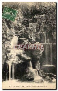 Old Postcard Paris Buttes Chaumont La Cascade