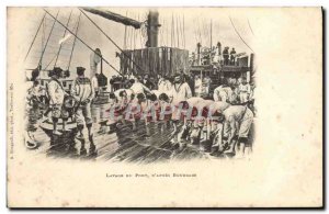 Postcard Old boat deck wash d & # 39apres Bourgain