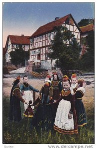 Children, Spielende Kinder, Hessische Trachten, Germany, 1900-1910s