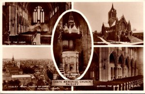 Scotland Paisley Coats Memorial Church Multi View 1959 Real Photo