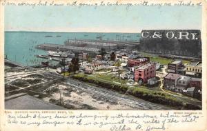 Newport News Virginia Shipping Docks Birdseye View Antique Postcard K107452