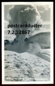 h3956 -  WHITE PASS RAILWAY Alaska 1940s Rotary Snow Plow. Real Photo Postcard