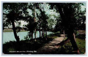 1909 Assiniboine Park River Winnipeg Manitoba Canada Antique Postcard 