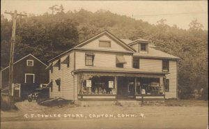 Canton Connecticut CT GF Cowles Store Storefront Real Photo Postcard