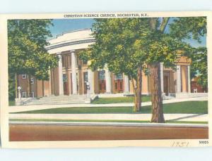 Unused Linen CHURCH SCENE Rochester New York NY p4533