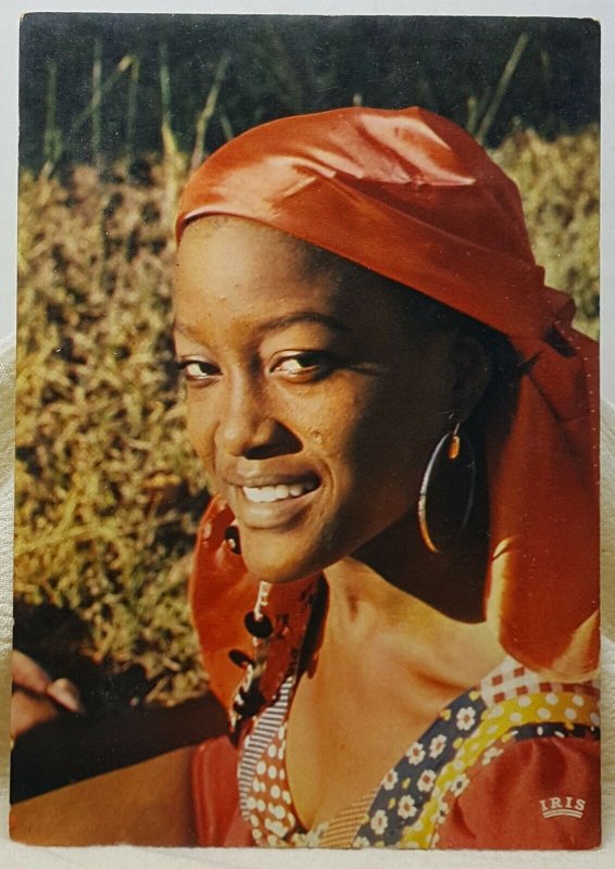 Charming Smile Female Haiti Vintage Postcard 