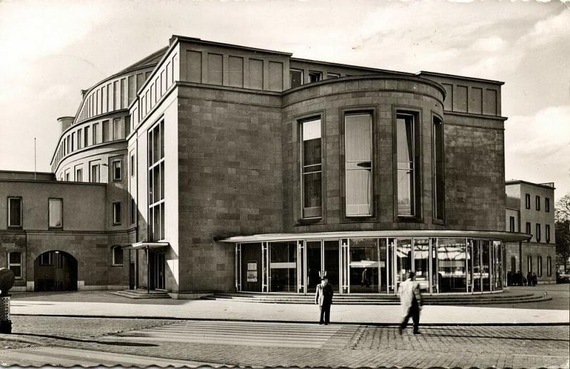 germany, WUPPERTAL, Opernhaus, Theater (1958) RPPC