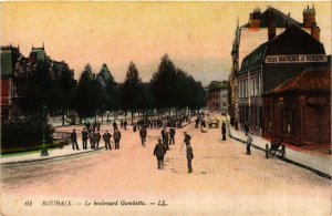 CPA Nord ROUBAIX Le Boulevard Gambetta (983992)