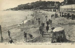 CPA Le HAVRE - La Plage a marée haute - The Shore at high water (200909)