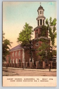 Christ Church Alexandria VA 1911 Hand Colored Albertype George Washington