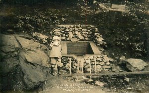 1920s Vermont Spring Smugglers Notch Utah Holmes Postcard 21-1099