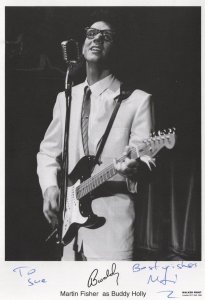 Martin Fisher in Buddy Holly Musical Stunning Hand Signed Photo