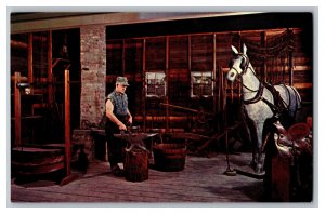 Kansas State Historical Society Topeka Kansas Postcard Horse & Buggy Blacksmith