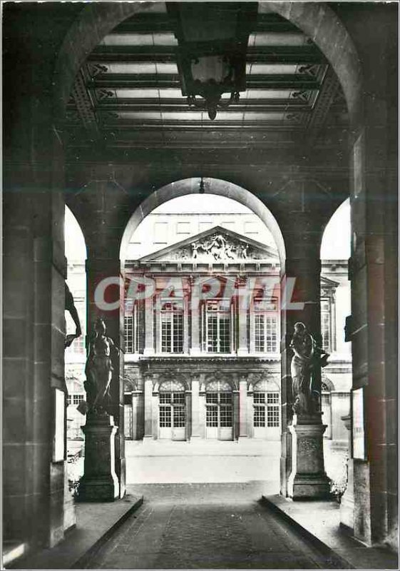 Modern Postcard Paris National Library Entrance Inner Courtyard View