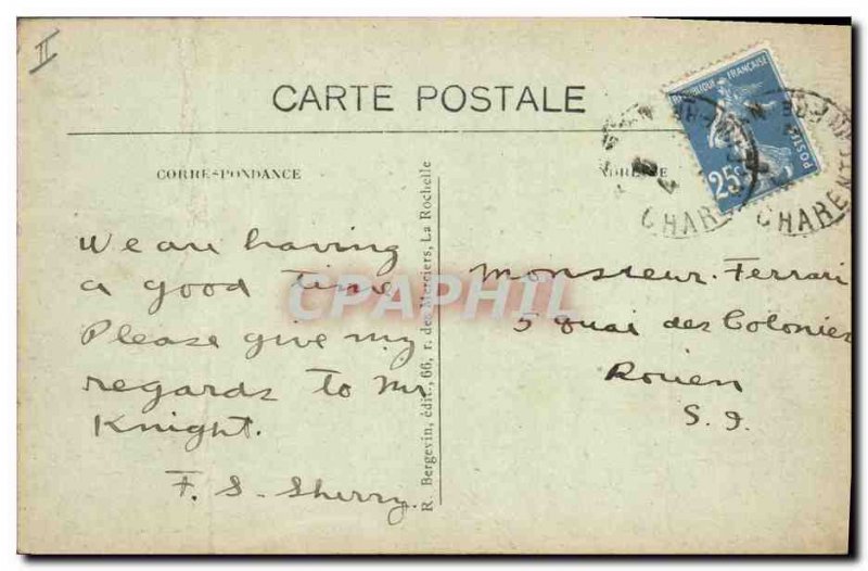 Old Postcard Cave Caves Meschers les Bains Canton Cozes Cliff of the virgin cave