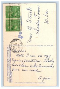 1954 Administration Building Kanawha Airport Charleston WV Posted Postcard 