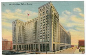 United States 1950 Unused Postcard Illinois Chicago New Post Office