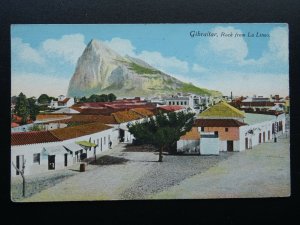Gibraltar THE ROCK FROM LA LINEA - Old RP Postcard by Millar & Lang of Glasgow