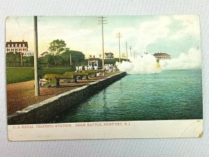 Vintage Postcard 1900's U.S. Naval Training Station Sham Battle Newport RI