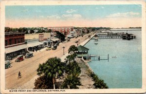 Vtg Daytona Florida FL Water Front and Esplanade 1920s Postcard