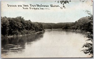 Scene On The Des Moines River Fort Dodge Iowa IA Forest Trees Postcard