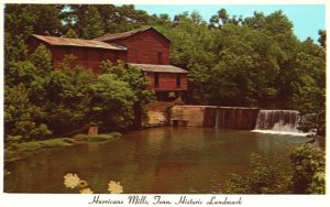Vintage Postcard 1920's Historic Landmark Creek Hurricane Mills Tennessee TN