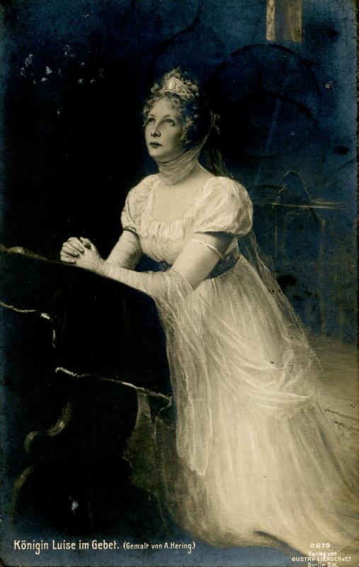 Prussian Royalty - Queen Luise in Prayer.    *RPPC                    