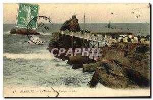 Old Postcard Biarritz Le Rocher de la Vierge