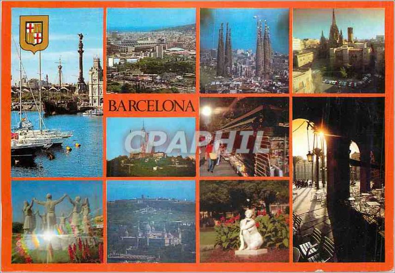 Postcard Modern Barcelona Various Aspects