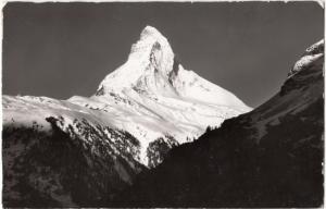 Zermatt Das Matterhorn 4478 m, Switzerland, Suisse, used Real Photo Postcard
