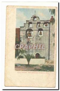 USA Postcard Old Bell Tower Mission San Gabriel California california