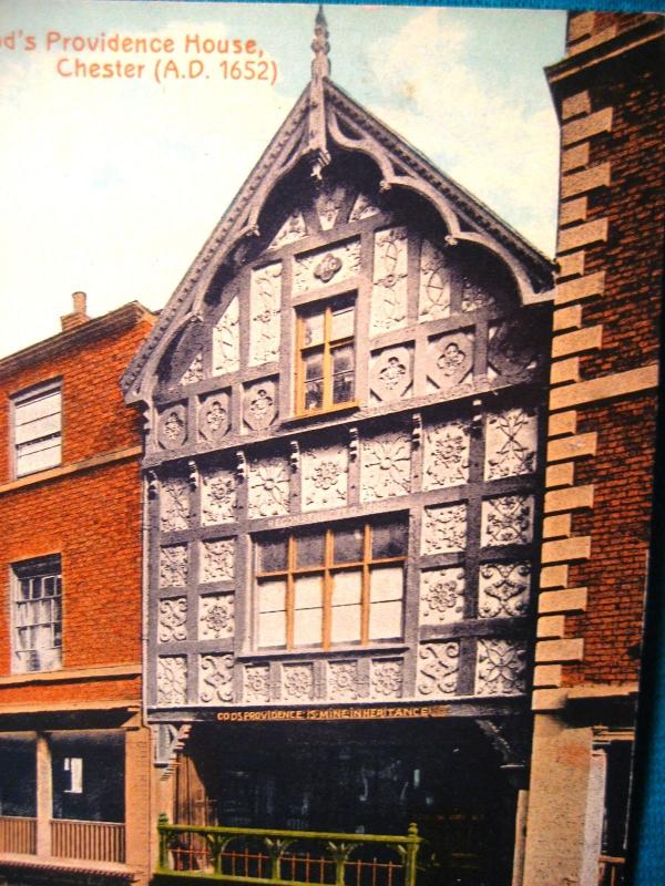 1907-15 God's Providence House Chester Black Plague 1652 Watergate St. Postcard